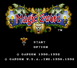 Magic Sword (USA) Title Screen